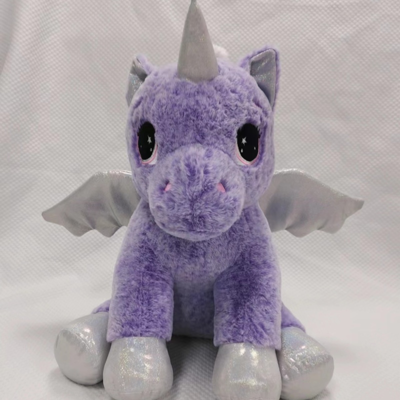 sparkle Purple Unicorn Plush Stuffed Animal Toy