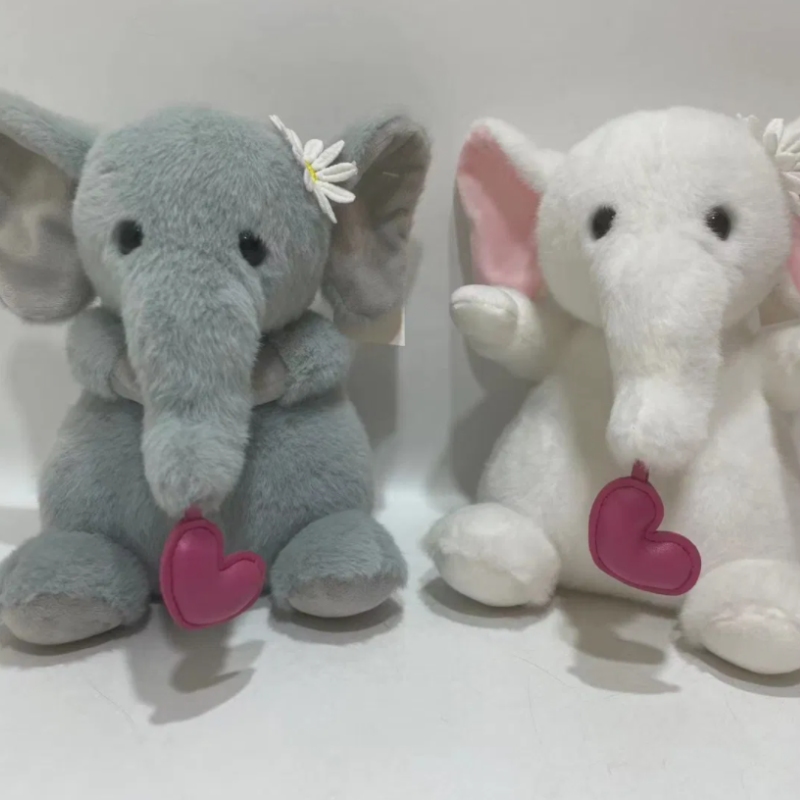 2 Clrs mayorista de peluche de tacto suave elefante animado