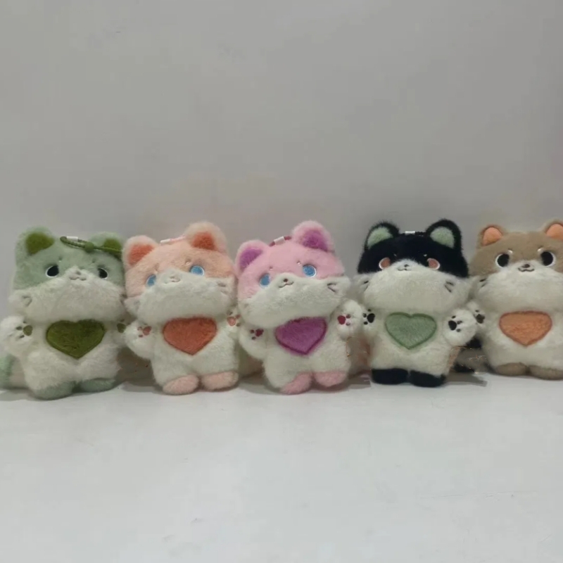 Llavero de animales de peluche de 6 Clrs, regalos para niños