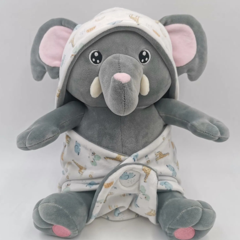 Precioso juguete animal vestido Elefante gris Juguete de regalo