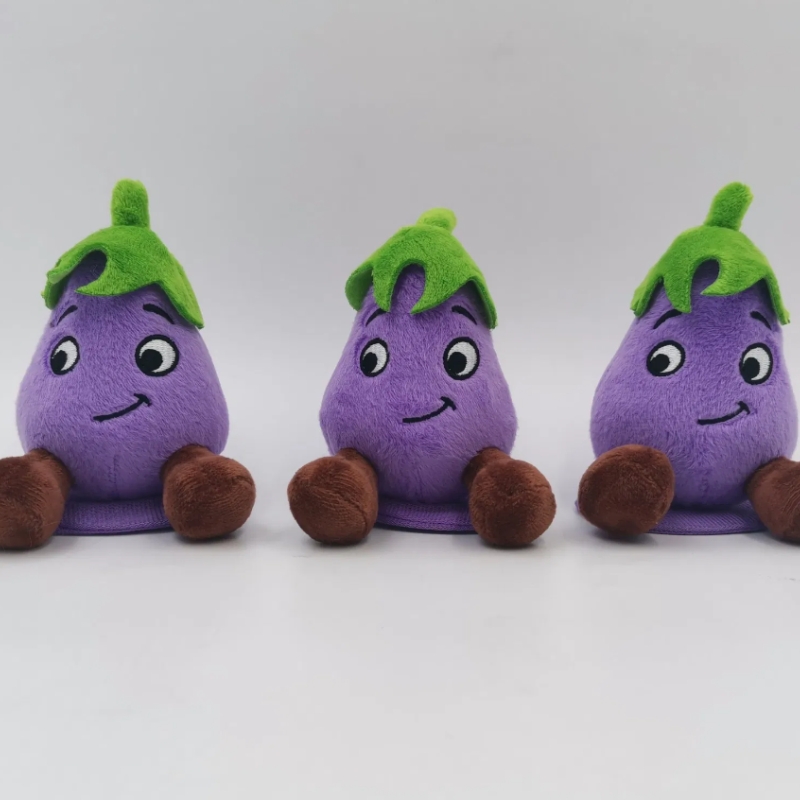 Vegetable Series Purple Eggplant with Magnet Children Toy Gift