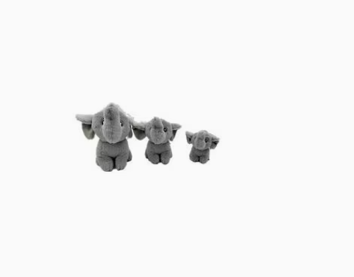 Elefante gris lujoso juguete de peluche suave