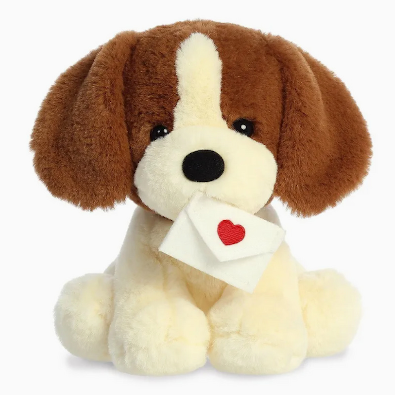 Sweet Dog and Love Carta Valentine Plush Toy